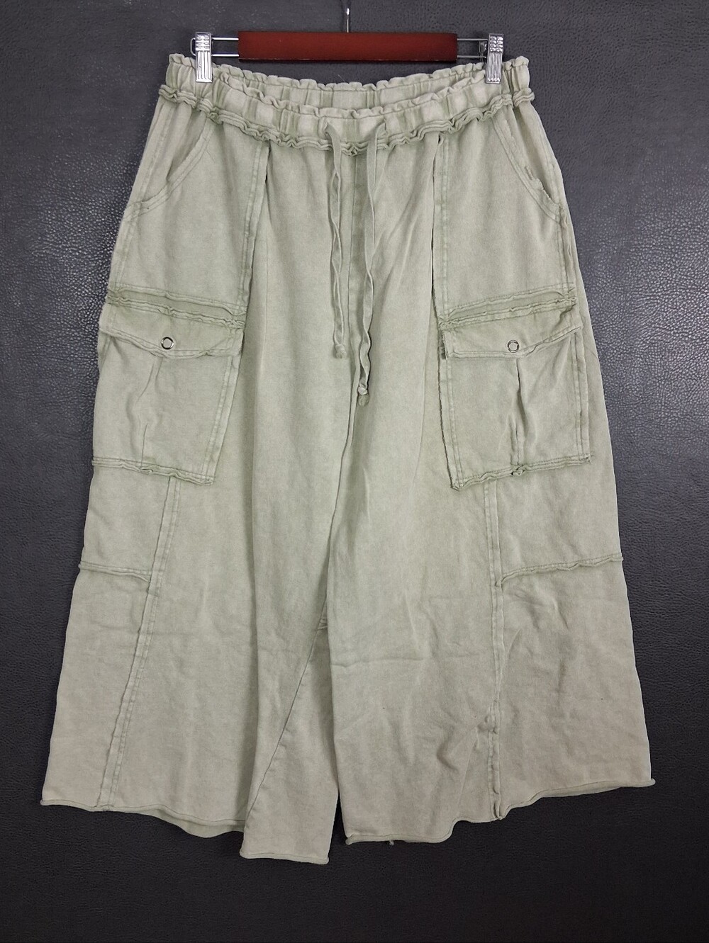 Three Bird Nest Pants Womens Large Game On Cargo Cotton Wide Leg Relaxed